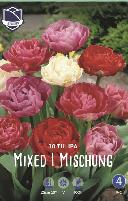 Тюльпан махровый смесь (Tulipa Double mix), 10 шт (разбор 11/12)