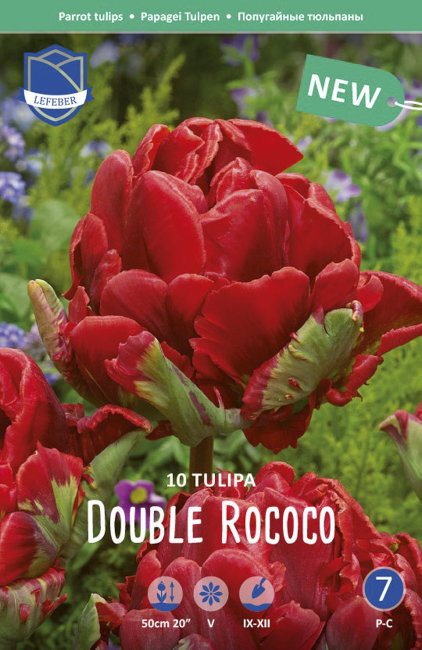 Тюльпан Дабл Рококо (Tulipa Double Rococo), 10 шт (разбор 12/14)